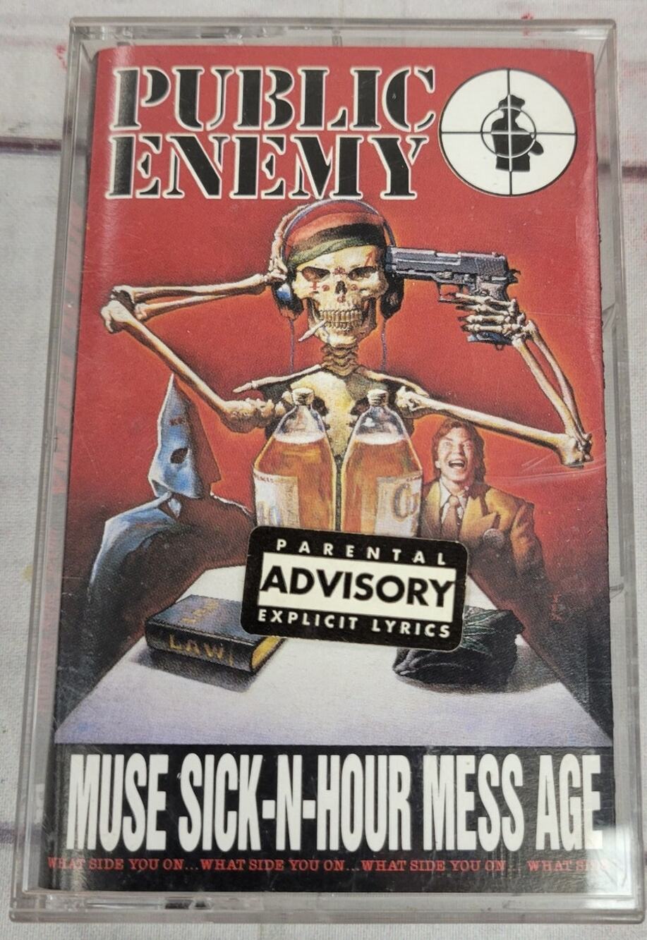 Public Enemy Muse Sick-In Hour Message 1994 Cassette Tape w/Insert